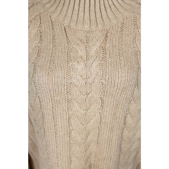 Ann Taylor Size XL Sweater Pullover Cable Knit Tan NWT - Picture 3 of 6